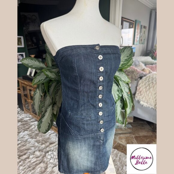 Jean Button Down Mini Dress - Picture 7 of 7